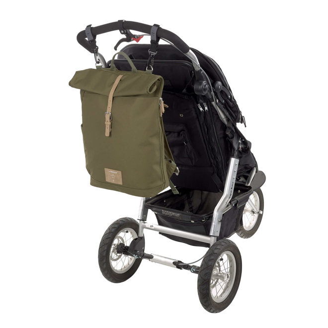 rolltop diaper bag olive