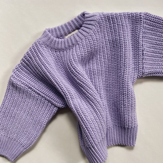 chunky sweater - lavender
