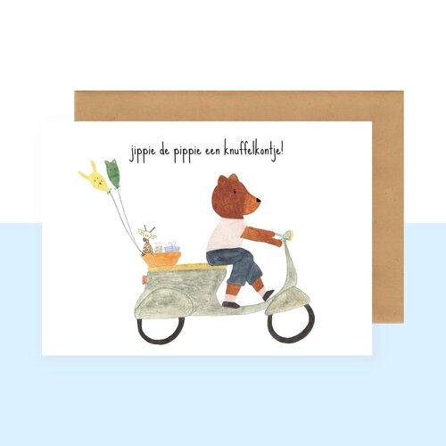 STUDIO BERTHA card - jippie knuffelkontje
