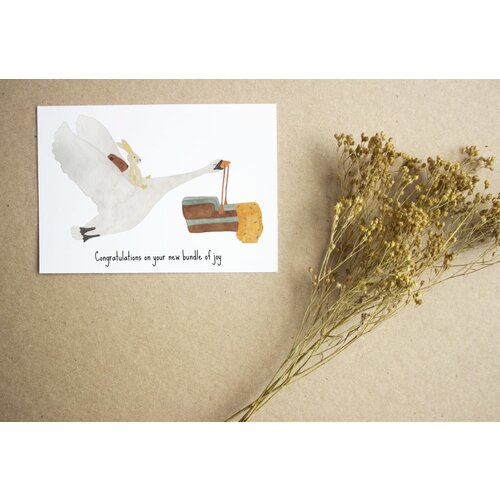 STUDIO BERTHA card - arrival of your bundle of joy