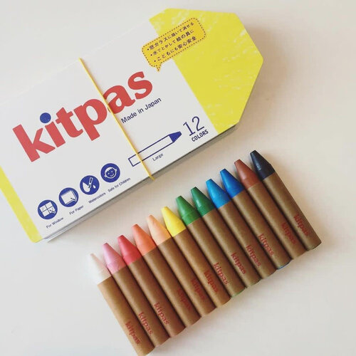 KITPAS large art stick crayons - 12 colors