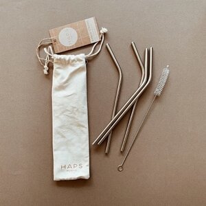 HAPS NORDIC 4 pack reusable straws 4 pack reusable straws