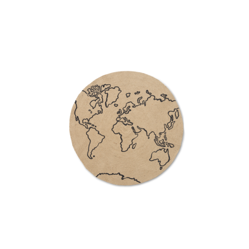 world carpet in jute FERM LIVING world carpet in jute