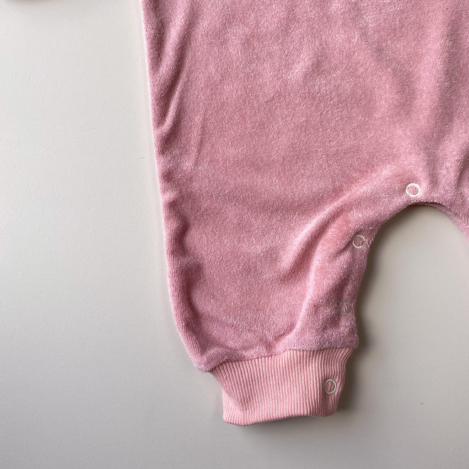 terry onesie -  candy pink
