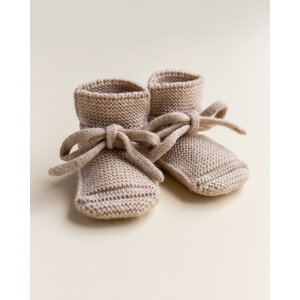booties - sand - 0-9M