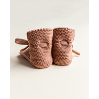 HVID booties - terracotta- 0-9M