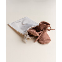 HVID booties - terracotta- 0-9M