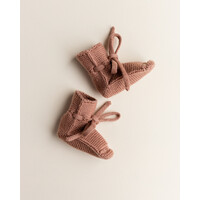 HVID booties - terracotta- 0-9M