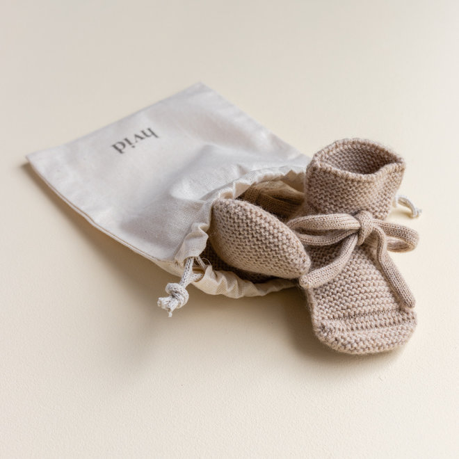 booties - sand - 0-9M