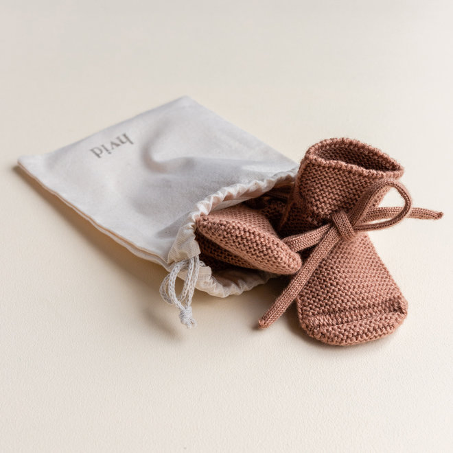 booties - terracotta - 9-15M