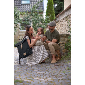 rolltop diaper bag - night blue