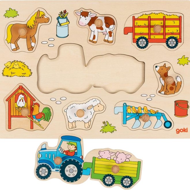 lift out puzzle - farm animals