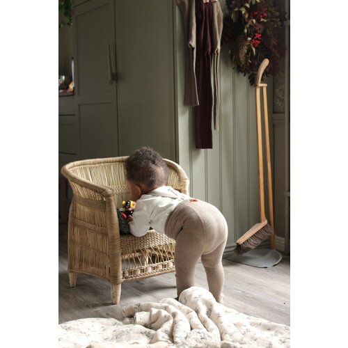 SILLY SILAS footed cotton tights - peanut blend