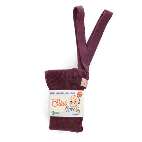 SILLY SILAS footless cotton tights - fig blend