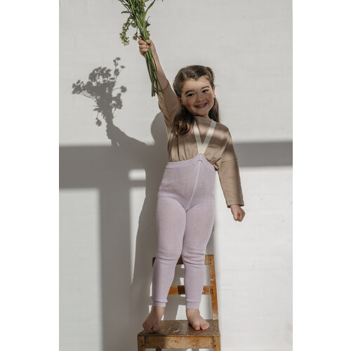 SILLY SILAS footless cotton tights - creamy lavender