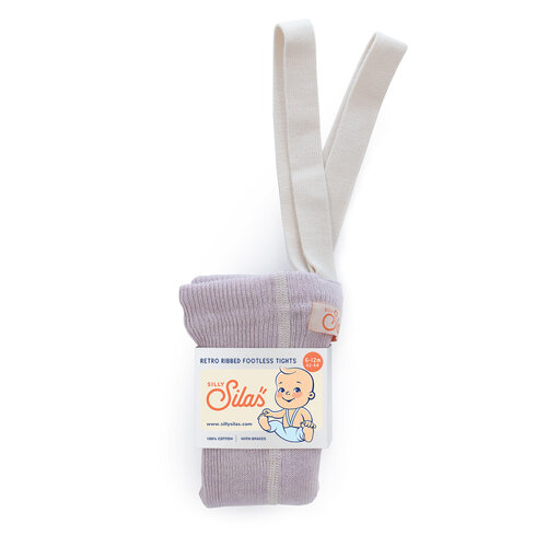 SILLY SILAS footless cotton tights - creamy lavender