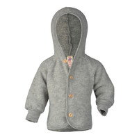 ENGEL NATUR hooded jacket - light grey mélange