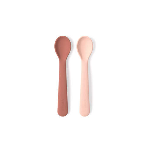 EKOBO silicone spoon set - blush/terracotta