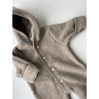 ENGEL NATUR hooded overall - walnut mélange
