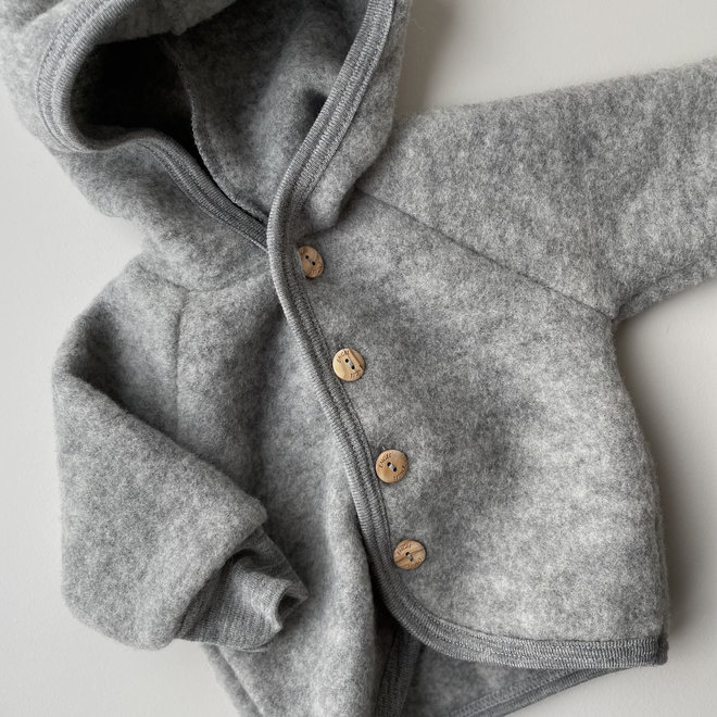 hooded jacket - light grey mélange