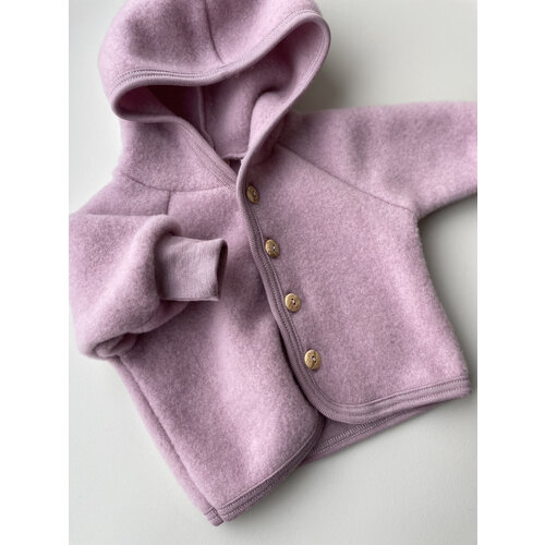 ENGEL NATUR hooded jacket - rosewood mélange