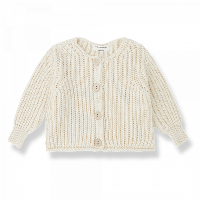 knitted cardigan- ecru