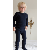 JOHA basic shirt long sleeves - navy - 100% wool