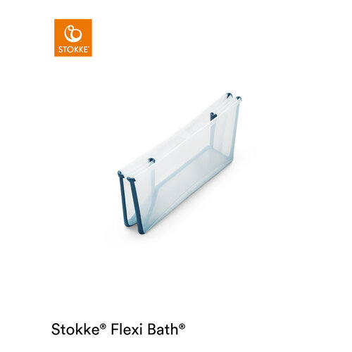STOKKE flexi bad bundel (bad & inzetje) - transparant blauw