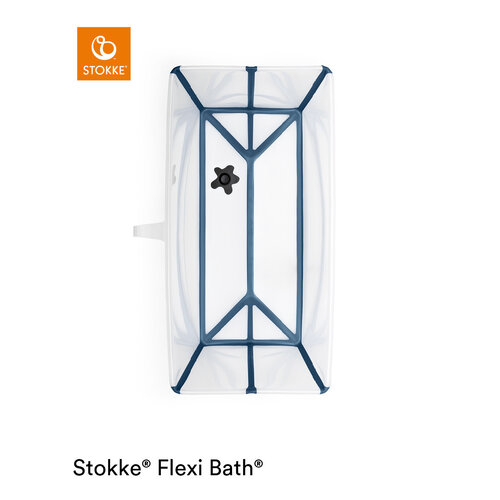 STOKKE flexi bad bundel (bad & inzetje) - transparant blauw