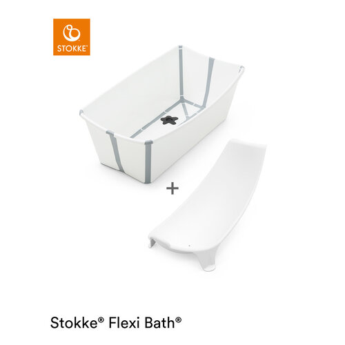 STOKKE flexi bad bundel (bad & inzetje) - wit