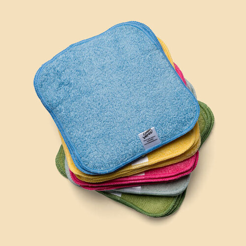 CHEEKY WIPES washable cotton baby wipes - rainbow