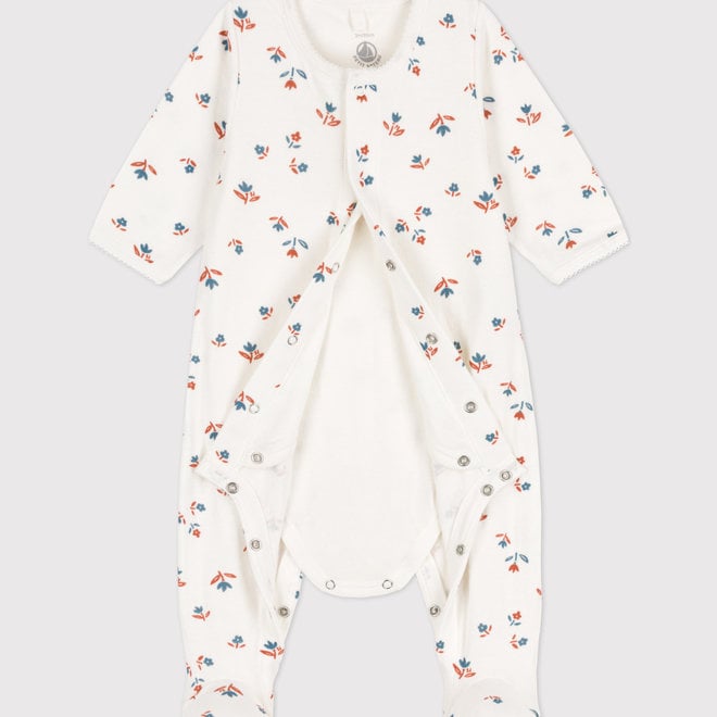 2-in-1 sleepsuit with body - flowers
