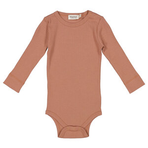 plain rib body - long sleeves - soft hazel plain rib body - long sleeves - soft hazel