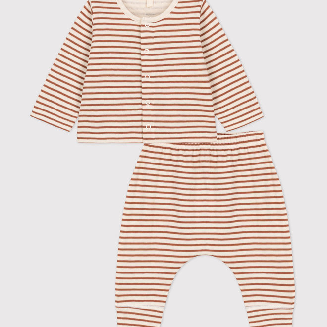 2 piece striped set - cardigan & pants
