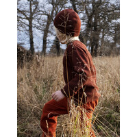 wool rib sweater - mahogany merino knit wool rib sweater - mahogany merino knit