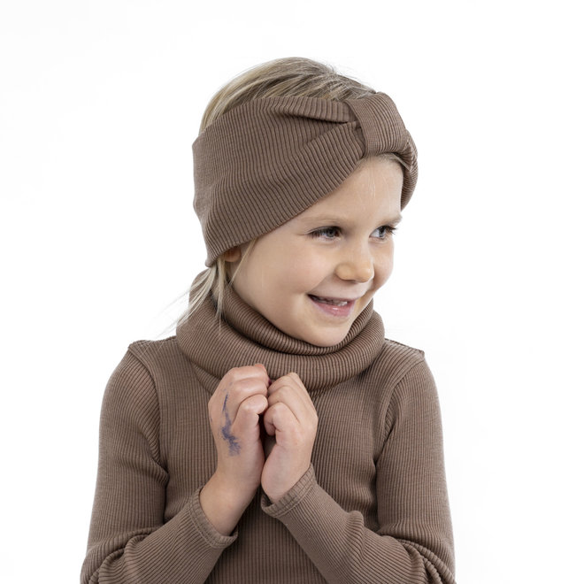 hairband merino wool - walnut - 1-6Y