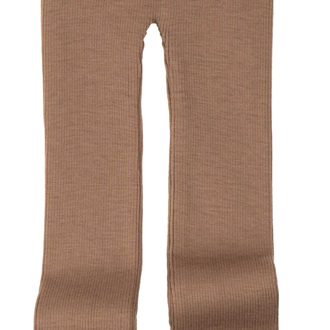 legging arona merino wool - walnut