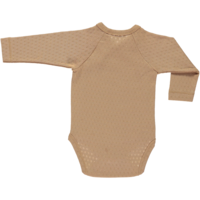 POUDRE ORGANIC body wrap-around long sleeves ajouré - indian tan