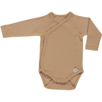 POUDRE ORGANIC body wrap-around long sleeves ajouré - indian tan