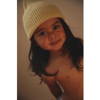 HVID beanie fonzie light yellow - kids