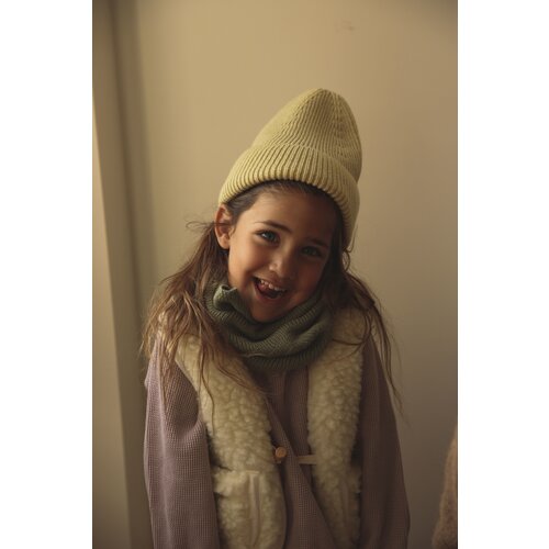 HVID beanie fonzie light yellow - kids
