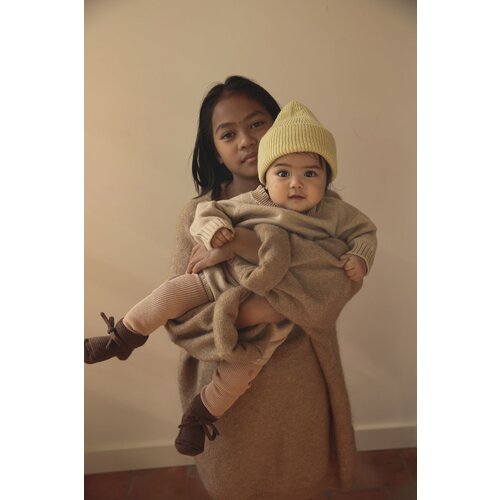 HVID beanie fonzie light yellow - kids
