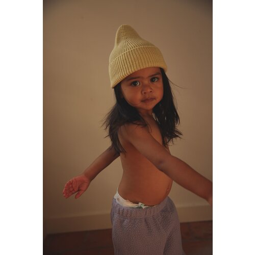 HVID beanie fonzie light yellow - kids