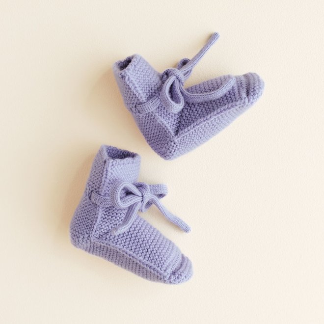 booties - lilac - 0-9M