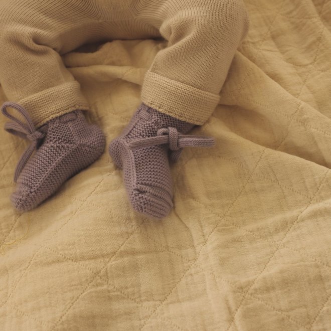 booties - lilac - 0-9M