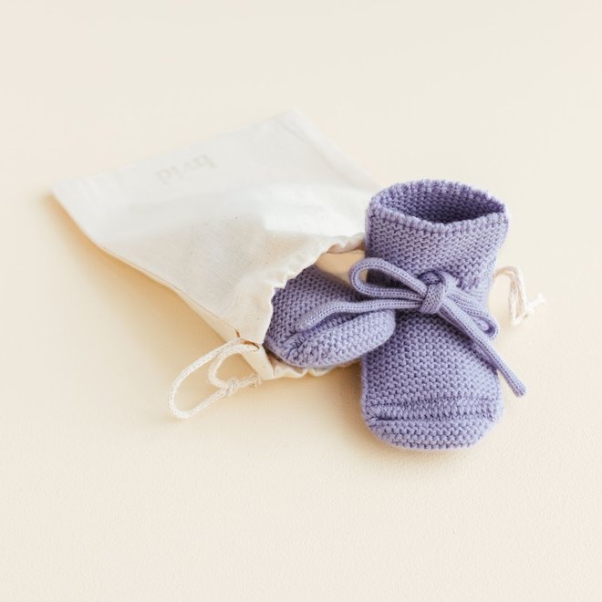 booties - lilac - 0-9M