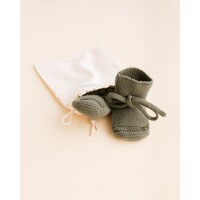 HVID booties - artichoke - 0-9M