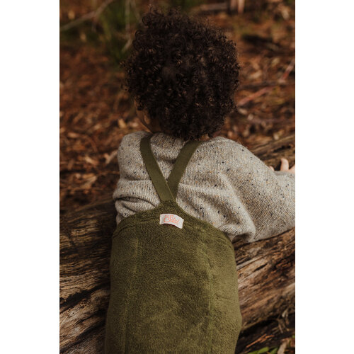 SILLY SILAS footless teddy cotton tights - olive
