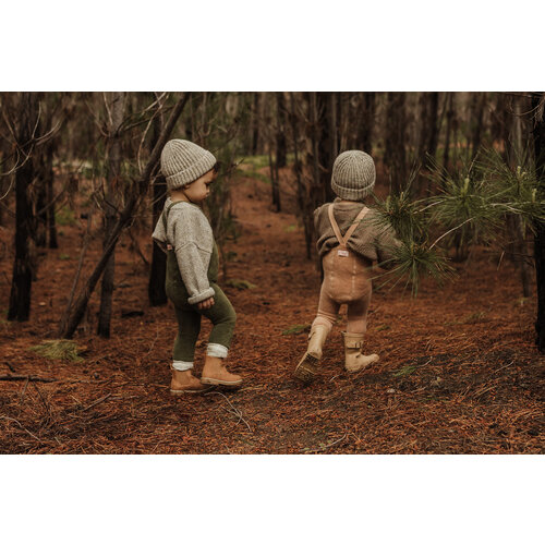 SILLY SILAS footless teddy cotton tights - olive