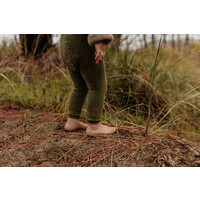 SILLY SILAS footless teddy cotton tights - olive